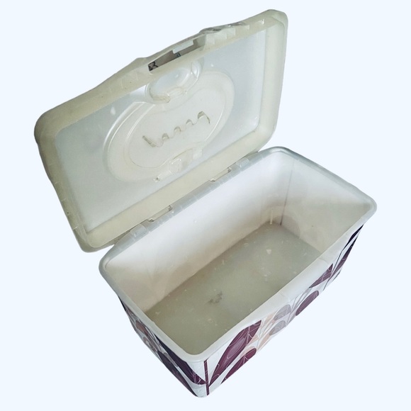 Empty Huggies Baby Wipe Container Clamshell Box Storage Tub Pink Floral - Picture 5 of 13